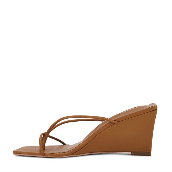 Tony Bianco Gretta Heeled Sandal in Tan Brown Slip On Wedges 6.5 / 36.5 - Picture 5 of 11
